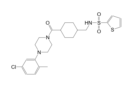 N-[(4-{[4-(5-chloro-2-methylphenyl)-1-piperazinyl]carbonyl}cyclohexyl)methyl]-2-thiophenesulfonamide
