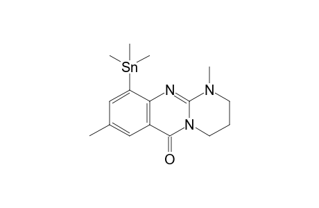 1,8-Dimethyl-10-(trimethylstannyl)-1,2,3,4-tetrahydropyrimido[2,1-b]quinazolin-6-one