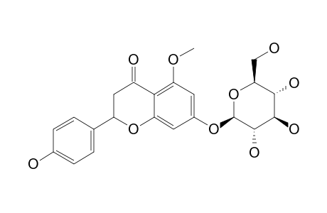 PUDDUMIN-A;7-O-(BETA-D-GLUCOPYRANOSYL)-5-O-METHYL-NARINGENIN