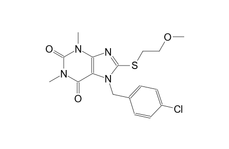 7-(4-chlorobenzyl)-8-[(2-methoxyethyl)sulfanyl]-1,3-dimethyl-3,7-dihydro-1H-purine-2,6-dione