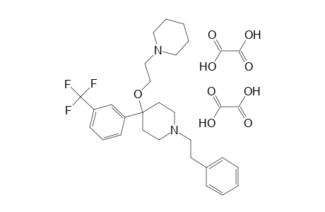 1-PHENETHYL-4-(2-PIPERIDINOETHOXY)-4-(alpha,alpha,alpha-TRIFLUORO-m-TOLYL)PIPERIDINE, DIOXALATE