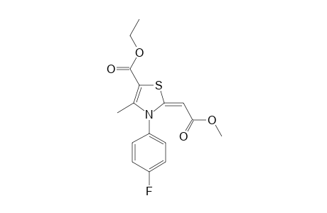 3-(4-Fluoro-phenyl)-2-methoxycarbonylmethylene-4-methyl-2,3-dihydro-thiazole-5-carboxylic acid ethyl ester