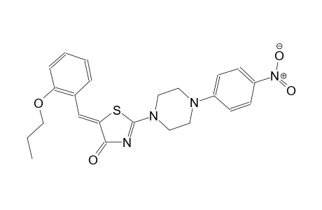 (5Z)-2-[4-(4-nitrophenyl)-1-piperazinyl]-5-(2-propoxybenzylidene)-1,3-thiazol-4(5H)-one