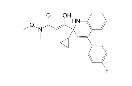 N-Methoxy-N-methyl-3-(2-cyclopropyl-4-(4-fluorophenyl)quinolin-2-yl]-3-hydroxypropenamide