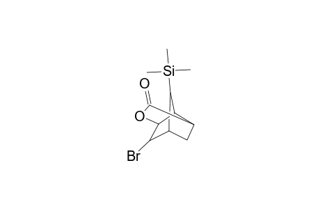 5-exo-bromo-7-anti-trimethylsilylbicyclo(2.2.1)heptane-2,6-carbolactone