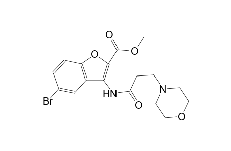 2-benzofurancarboxylic acid, 5-bromo-3-[[3-(4-morpholinyl)-1-oxopropyl]amino]-, methyl ester