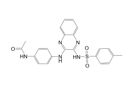 N-{4-[(3-{[(4-methylphenyl)sulfonyl]amino}-2-quinoxalinyl)amino]phenyl}acetamide