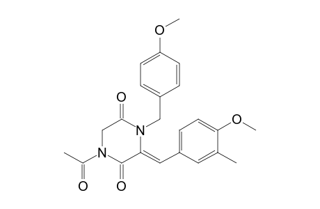 (3Z)-1-acetyl-3-(4-methoxy-3-methyl-benzylidene)-4-p-anisyl-piperazine-2,5-quinone