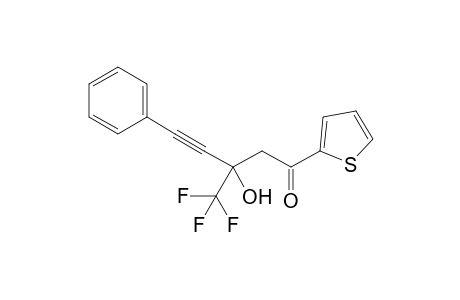 3-Hydroxy-5-phenyl-1-(thiophen-2-yl)-3-(trifluoromethyl)-pent-4-yn-1-one