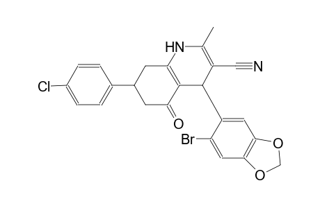 3-quinolinecarbonitrile, 4-(6-bromo-1,3-benzodioxol-5-yl)-7-(4-chlorophenyl)-1,4,5,6,7,8-hexahydro-2-methyl-5-oxo-