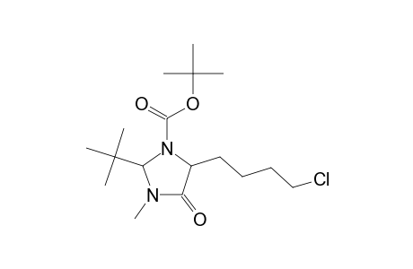 tert-Butyl 2-tert-butyl-5-(4-chlorobutyl)-3-methyl-4-oxo-1-imidazolidinecarboxylate