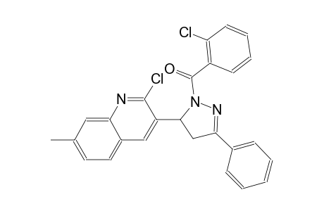 2-chloro-3-[1-(2-chlorobenzoyl)-3-phenyl-4,5-dihydro-1H-pyrazol-5-yl]-7-methylquinoline
