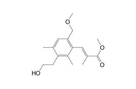 2-Propenoic acid, 3-[3-(2-hydroxyethyl)-6-(methoxymethyl)-2,4-dimethylphenyl]-2-methyl- , methyl ester, (E)-