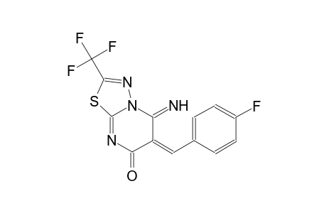 (6E)-6-(4-fluorobenzylidene)-5-imino-2-(trifluoromethyl)-5,6-dihydro-7H-[1,3,4]thiadiazolo[3,2-a]pyrimidin-7-one