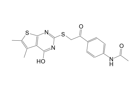 N-(4-{2-[(4-hydroxy-5,6-dimethylthieno[2,3-d]pyrimidin-2-yl)sulfanyl]acetyl}phenyl)acetamide