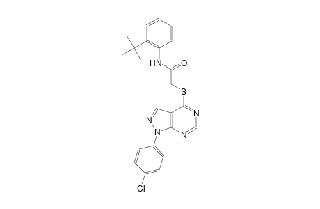 N-(2-tert-butylphenyl)-2-{[1-(4-chlorophenyl)-1H-pyrazolo[3,4-d]pyrimidin-4-yl]sulfanyl}acetamide