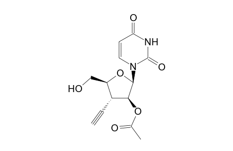 1-(2'-O-Acetyl-3'-deoxy-3'-ethynyl-.beta.-D-arabinofuranosyl)pyrimidine-2,4(!H,3H)-dione