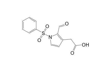 2-Formyl-1-phenylsulfonylpyrrolo-3-ylacetic acid
