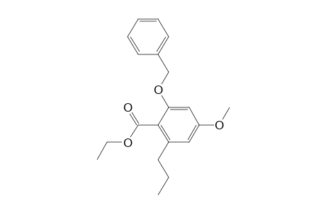Benzoic acid, 4-methoxy-2-(phenylmethoxy)-6-propyl-, ethyl ester