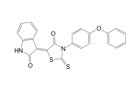 (3Z)-3-[4-oxo-3-(4-phenoxyphenyl)-2-thioxo-1,3-thiazolidin-5-ylidene]-1,3-dihydro-2H-indol-2-one