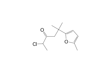3-Hexanone, 2-chloro-5-methyl-5-(5-methyl-2-furanyl)-, (.+-.)-