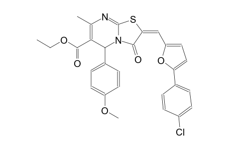 ethyl (2E)-2-{[5-(4-chlorophenyl)-2-furyl]methylene}-5-(4-methoxyphenyl)-7-methyl-3-oxo-2,3-dihydro-5H-[1,3]thiazolo[3,2-a]pyrimidine-6-carboxylate