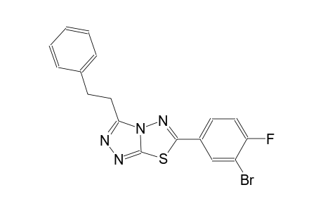 [1,2,4]triazolo[3,4-b][1,3,4]thiadiazole, 6-(3-bromo-4-fluorophenyl)-3-(2-phenylethyl)-