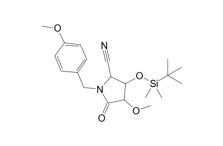 5-Cyano-N-(p-methoxybenzyl)-3-methoxy-4-tert-butyldimethylsiloxypyrrolidin-2-one
