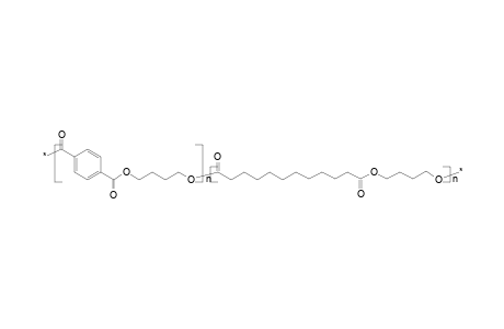 Copolyester of 1,4-butanediol with terephthalic and decanedicarboxylic acids