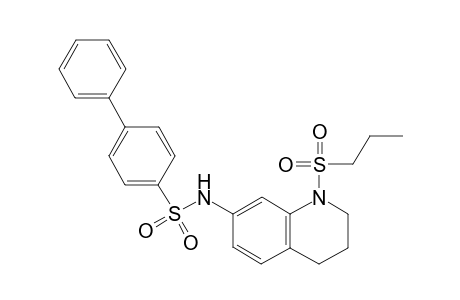 N-(1-(Propylsulfonyl)-1,2,3,4-tetrahydroquinolin-7-yl)-[1,1'-biphenyl]-4-sulfonamide