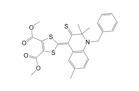 2-(1-benzyl-2,2,6-trimethyl-3-thioxo-4-quinolylidene)-1,3-dithiole-4,5-dicarboxylic acid dimethyl ester