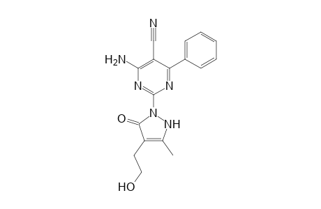 1-(6-Amino-5-cyano-4-phenylpyrimidin-2-yl)-4-(2-hydroxyethyl)-3-methyl-3-pyrazolin-5-one