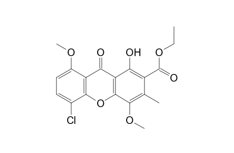 ethyl 5-chloro-1-hydroxy-4,8-dimethoxy-3-methyl-9-oxo-9H-xanthen-2-carboxylate