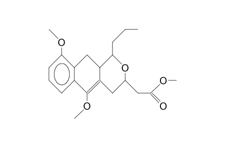 (1RS, 3RS,9Ars)-(1,3,9,9a-tetrahydro-8,10-dimethoxy-1-propyl-4H-2-oxa-3-anthryl)-acetic acid, methyl ester