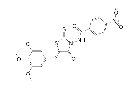 4-nitro-N-[(5Z)-4-oxo-2-thioxo-5-(3,4,5-trimethoxybenzylidene)-1,3-thiazolidin-3-yl]benzamide