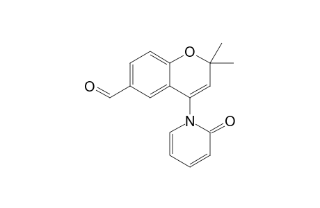 2,2-Dimethyl-4-(2-oxidanylidenepyridin-1-yl)chromene-6-carbaldehyde