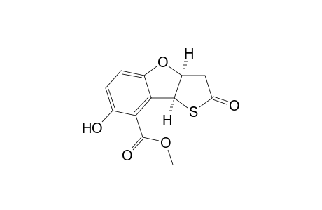 cis-8-Carbomethoxy-7-hydroxy-2-oxo-2,3,3a,8b-tetrahydro-1H-[1]benzofuro[3,2-b]thiophene