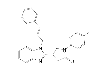 1-(4-methylphenyl)-4-{1-[(2E)-3-phenyl-2-propenyl]-1H-benzimidazol-2-yl}-2-pyrrolidinone