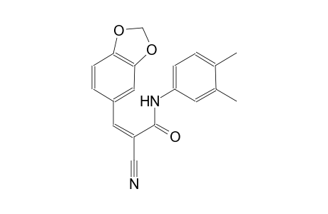 2-propenamide, 3-(1,3-benzodioxol-5-yl)-2-cyano-N-(3,4-dimethylphenyl)-, (2Z)-