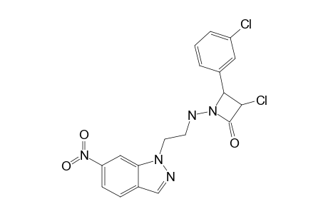 3-CHLORO-1-[[2-(6-NITRO-1H-INDAZOL-1-YL)-ETHYL]-AMINO]-4-(3-CHLOROPHENYL)-2-AZETIDINONE