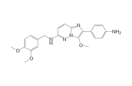 2-(4-aminophenyl)-N-[(3,4-dimethoxyphenyl)methyl]-3-methoxy-6-imidazo[1,2-b]pyridazinamine