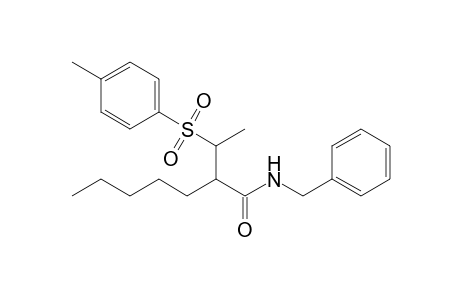 N-Benzyl-2-[1-(p-tolylsulfonyl)ethyl]heptanamide