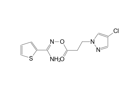 N'-{[3-(4-chloro-1H-pyrazol-1-yl)propanoyl]oxy}-2-thiophenecarboximidamide