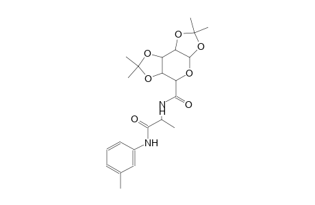 (3aR,5aR,8aS,8bR)-2,2,7,7-tetramethyl-N-(1-oxo-1-(m-tolylamino)propan-2-yl)tetrahydro-3aH-bis([1,3]dioxolo)[4,5-b:4',5'-d]pyran-5-carboxamide