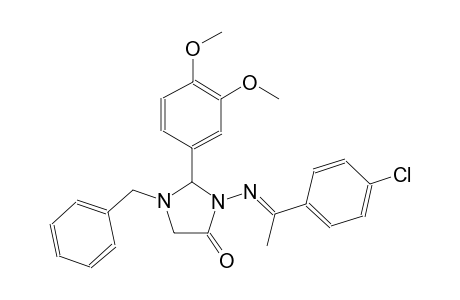 4-imidazolidinone, 3-[[(E)-1-(4-chlorophenyl)ethylidene]amino]-2-(3,4-dimethoxyphenyl)-1-(phenylmethyl)-