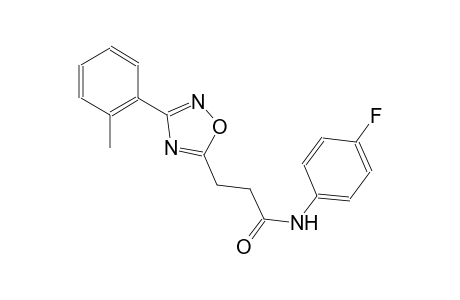 N-(4-fluorophenyl)-3-[3-(2-methylphenyl)-1,2,4-oxadiazol-5-yl]propanamide