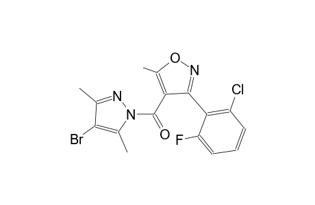 4-[(4-bromo-3,5-dimethyl-1H-pyrazol-1-yl)carbonyl]-3-(2-chloro-6-fluorophenyl)-5-methylisoxazole