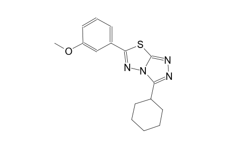 3-cyclohexyl-6-(3-methoxyphenyl)[1,2,4]triazolo[3,4-b][1,3,4]thiadiazole