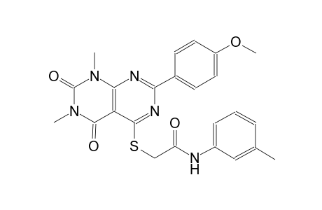 acetamide, N-(3-methylphenyl)-2-[[5,6,7,8-tetrahydro-2-(4-methoxyphenyl)-6,8-dimethyl-5,7-dioxopyrimido[4,5-d]pyrimidin-4-yl]thio]-