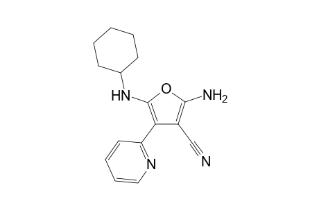 2-Amino-4-(2-pyridyl)-5-(cyclohexylamino)furan-3-carbonitrile